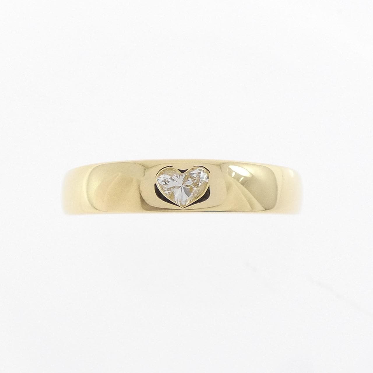K18YG ハート ダイヤモンド リング 0.13CT