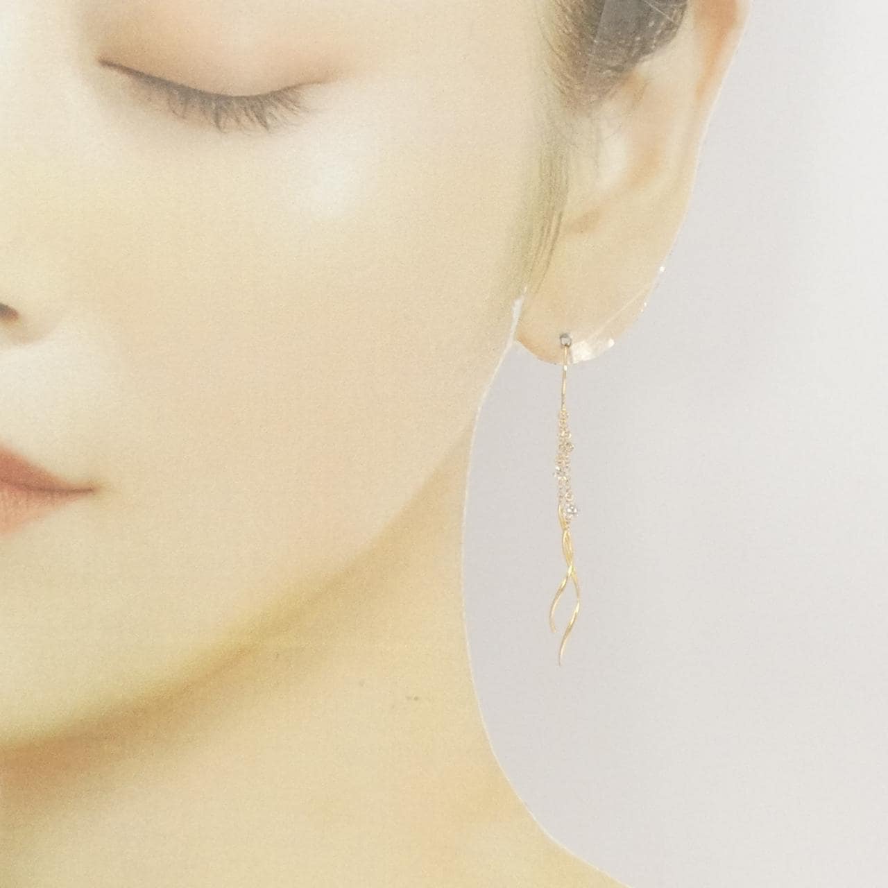 K18YG ダイヤモンド ピアス 0.30CT