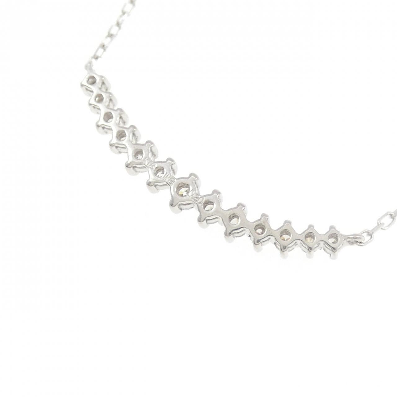 K18WG ダイヤモンド ネックレス 0.20CT