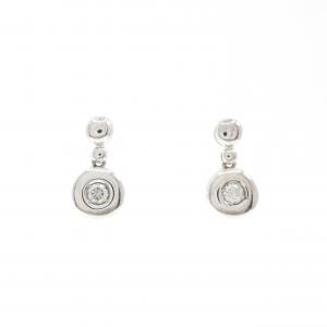 K18WG ダイヤモンド ピアス 0.16CT