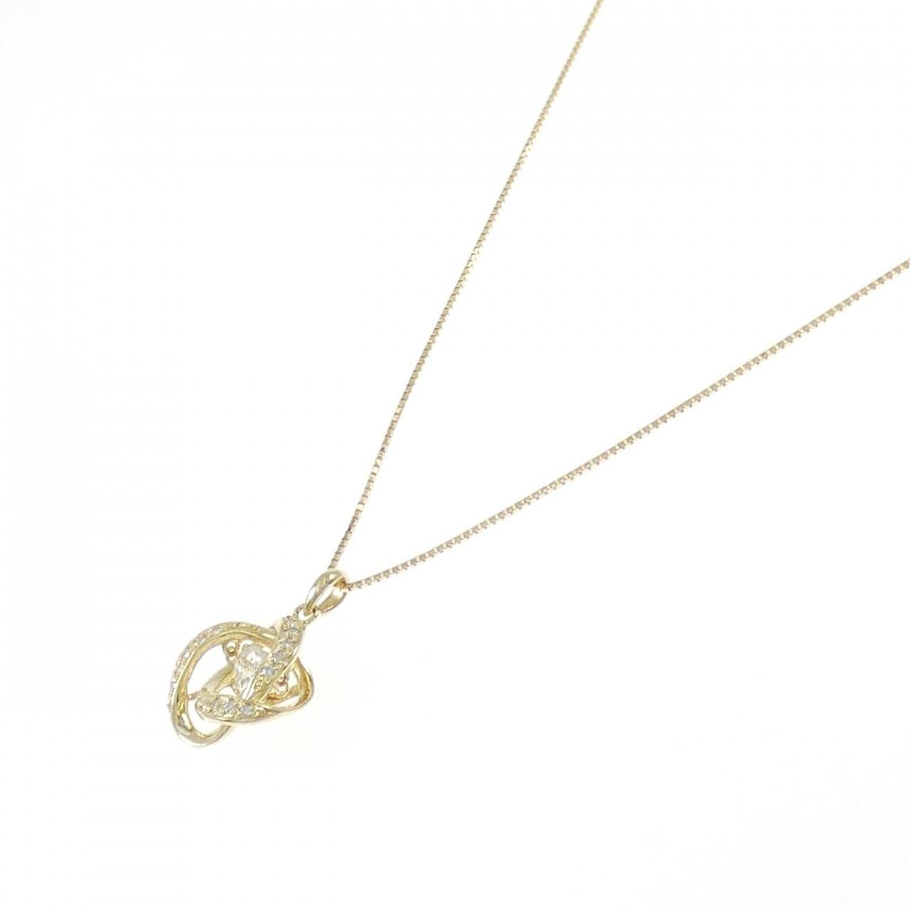 [BRAND NEW] K18YG Diamond Necklace 0.367CT F SI2 Good