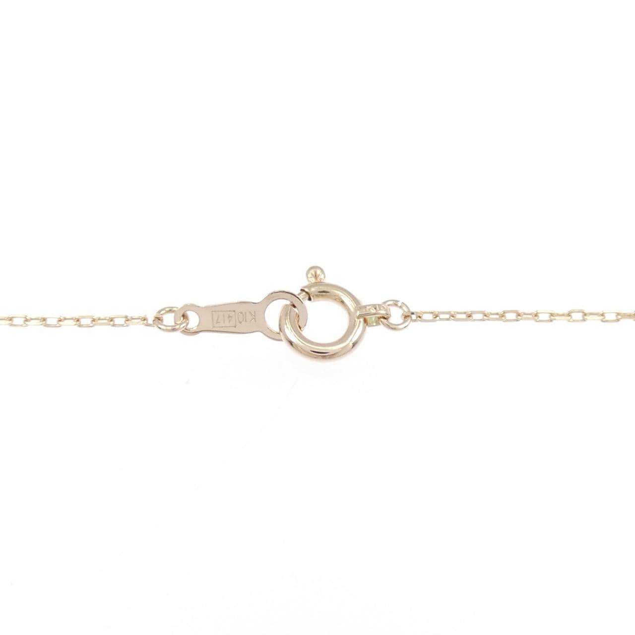 K10PG クロス ダイヤモンド ネックレス 0.11CT