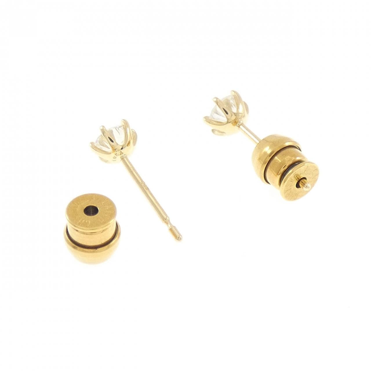 【リメイク】K18YG/ST ダイヤモンド ピアス 0.251CT 0.254CT F-G SI1-2 Good
