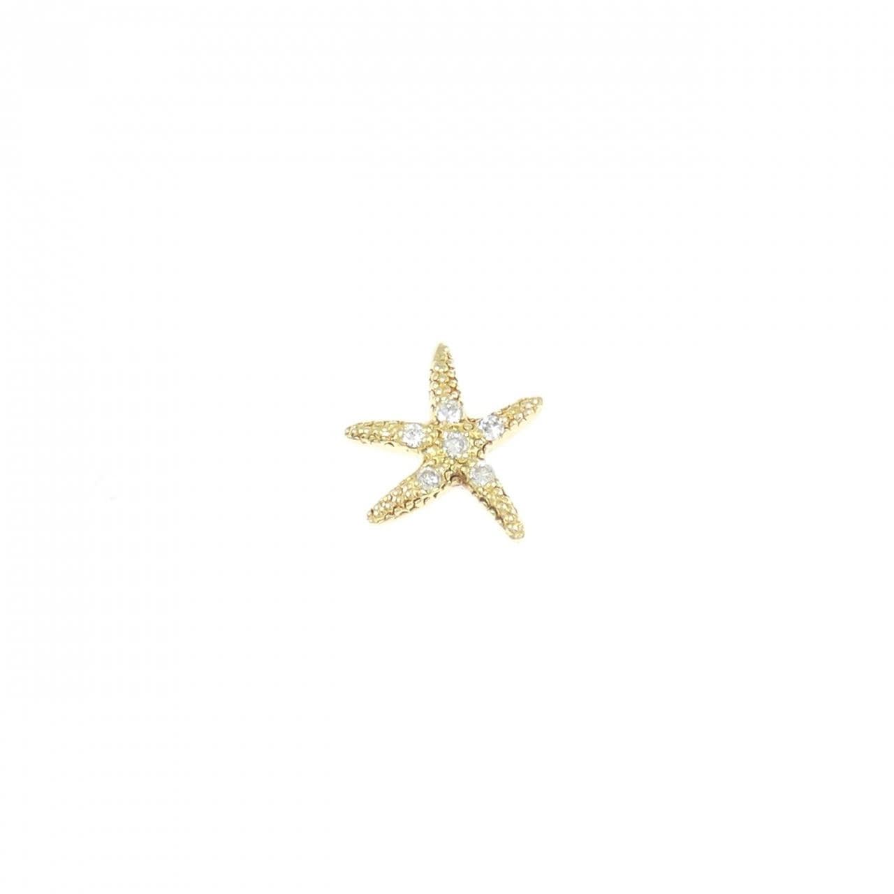 K18YG ダイヤモンド ピアス 0.03CT 片耳