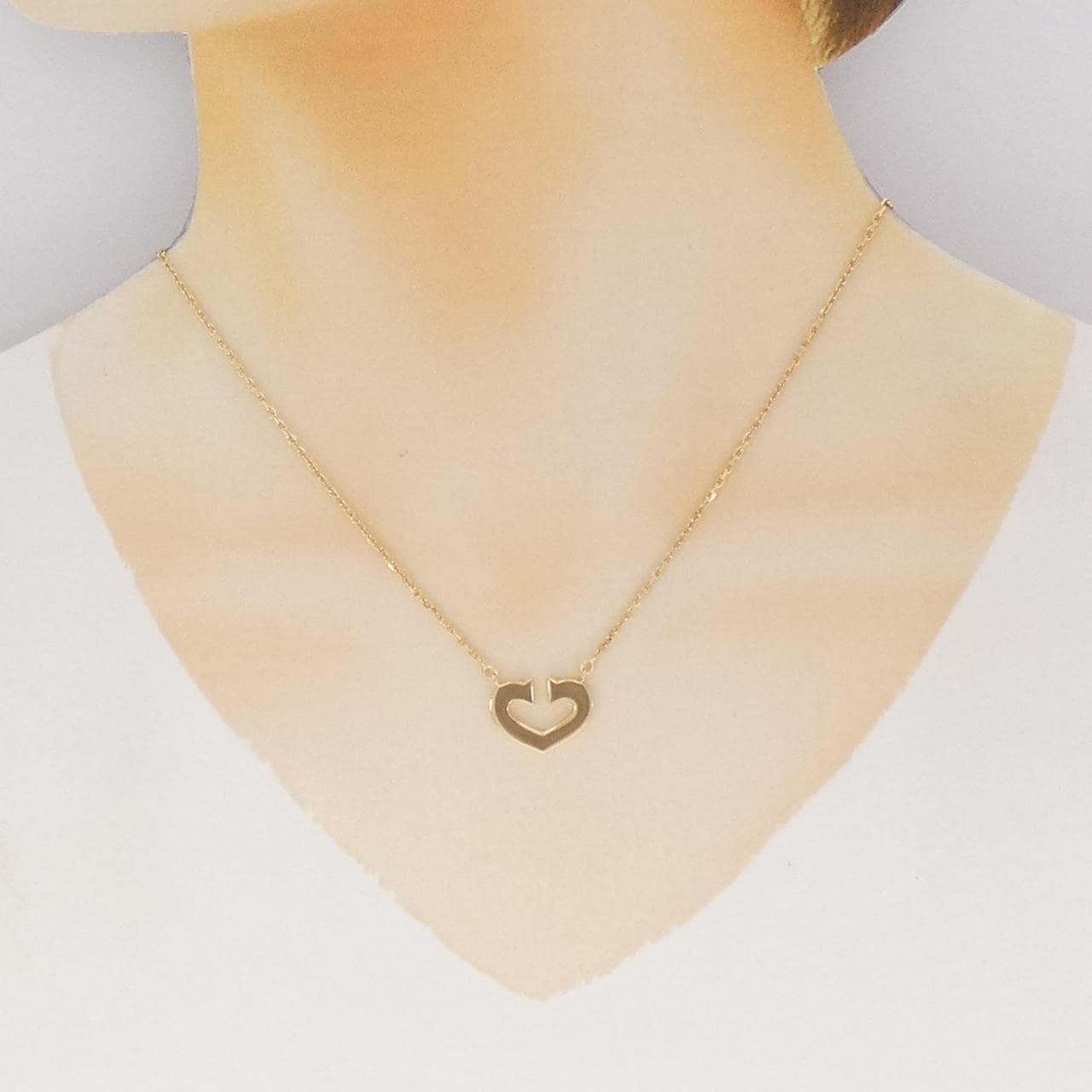 カルティエ Cハート ネックレス