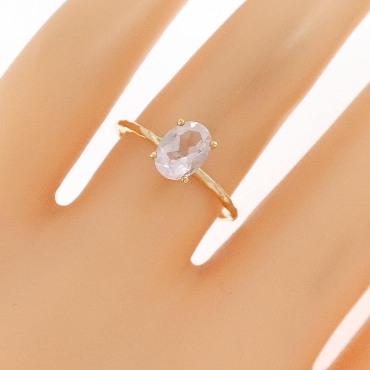 K10YG ローズクオーツ リング 0.72CT