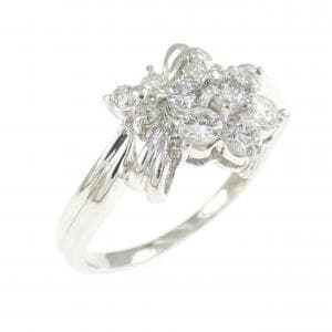 PT900 フラワー ダイヤモンド リング 0.50CT