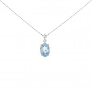 【リメイク】PT アクアマリン ネックレス 1.54CT
