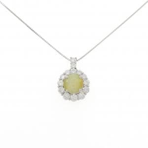 PT900/PT850 クリソベリルキャッツ ネックレス 4.26CT