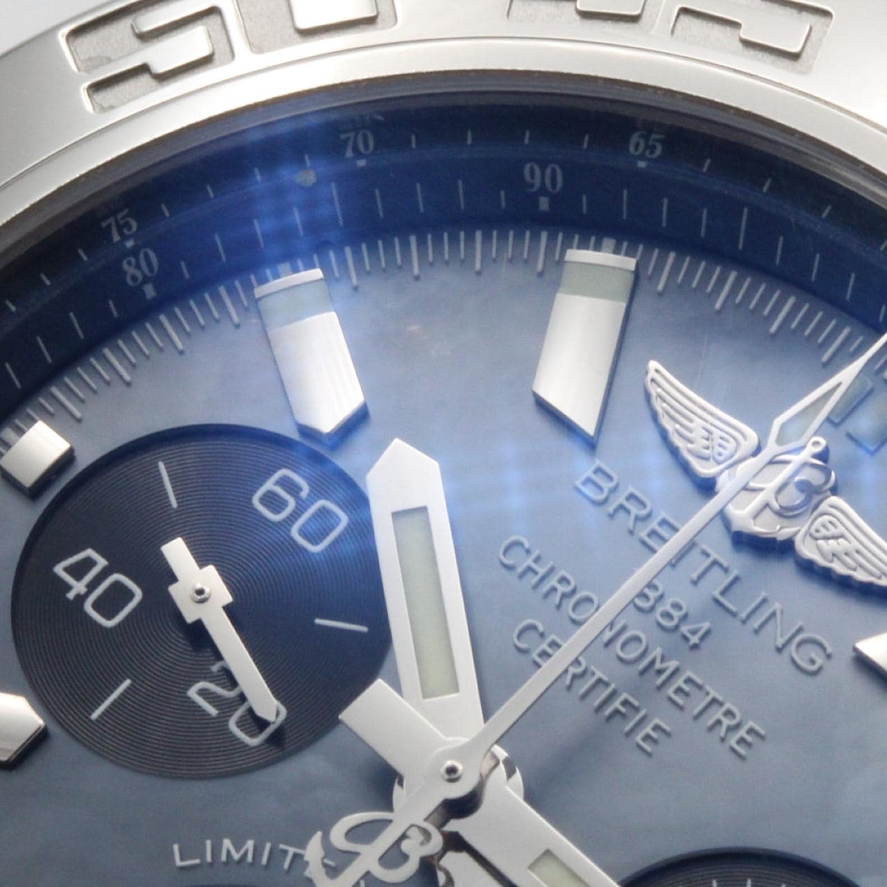 ブライトリング クロノマット44ブラックマザーオブパール JAPAN LIMITED AB0111/S011BMPPA SS 自動巻