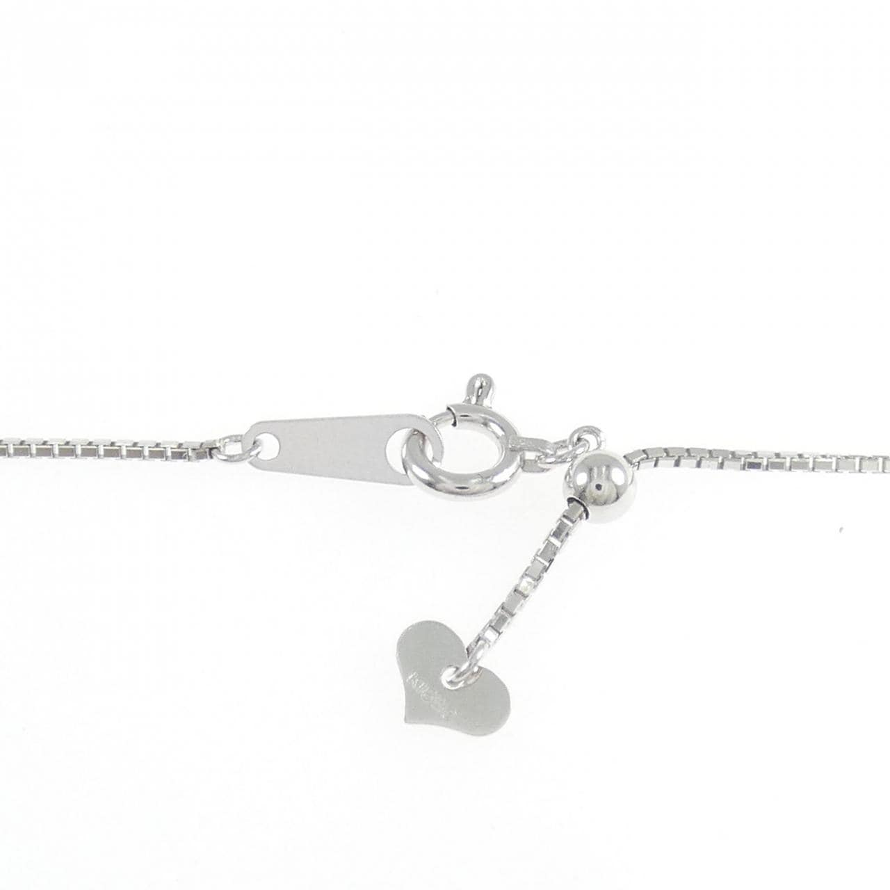 K18WG パヴェ ハート ダイヤモンド ネックレス 1.01CT