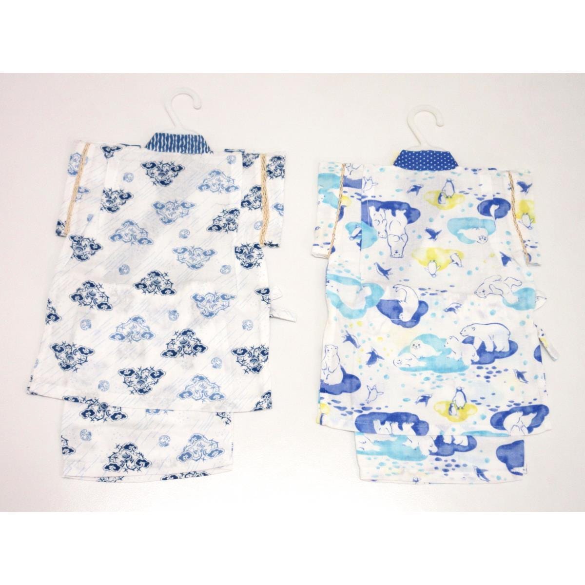 【未使用品】子供　ガーゼ甚平　２枚セット　８０ｃｍ