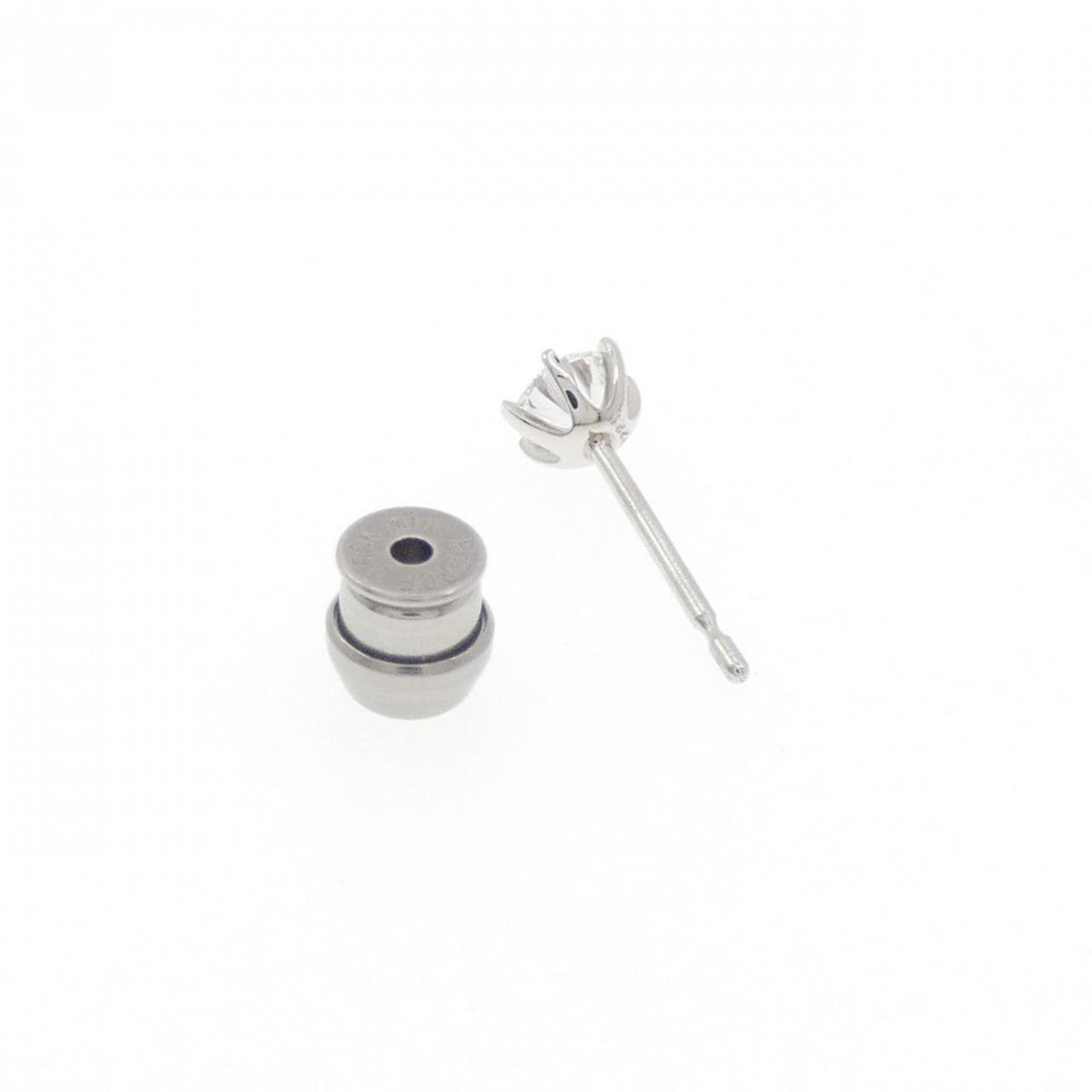 【リメイク】PT900/ST ダイヤモンド ピアス 0.221CT D VVS2 EXT 片耳