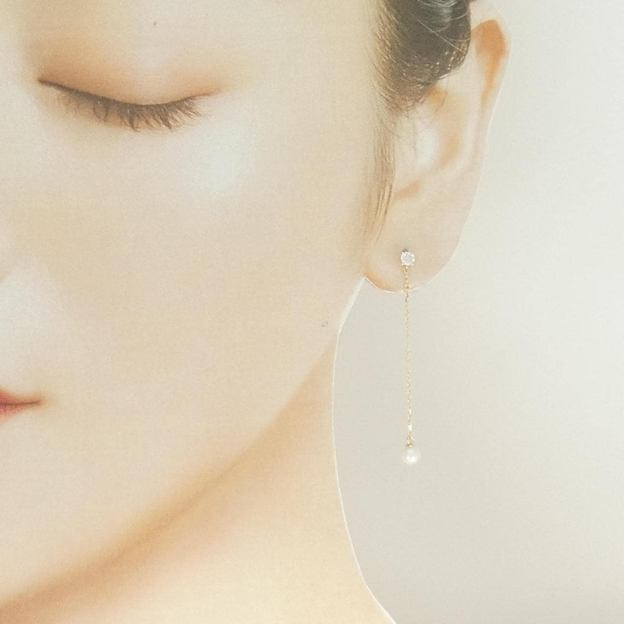 K10YG 淡水パール ピアス