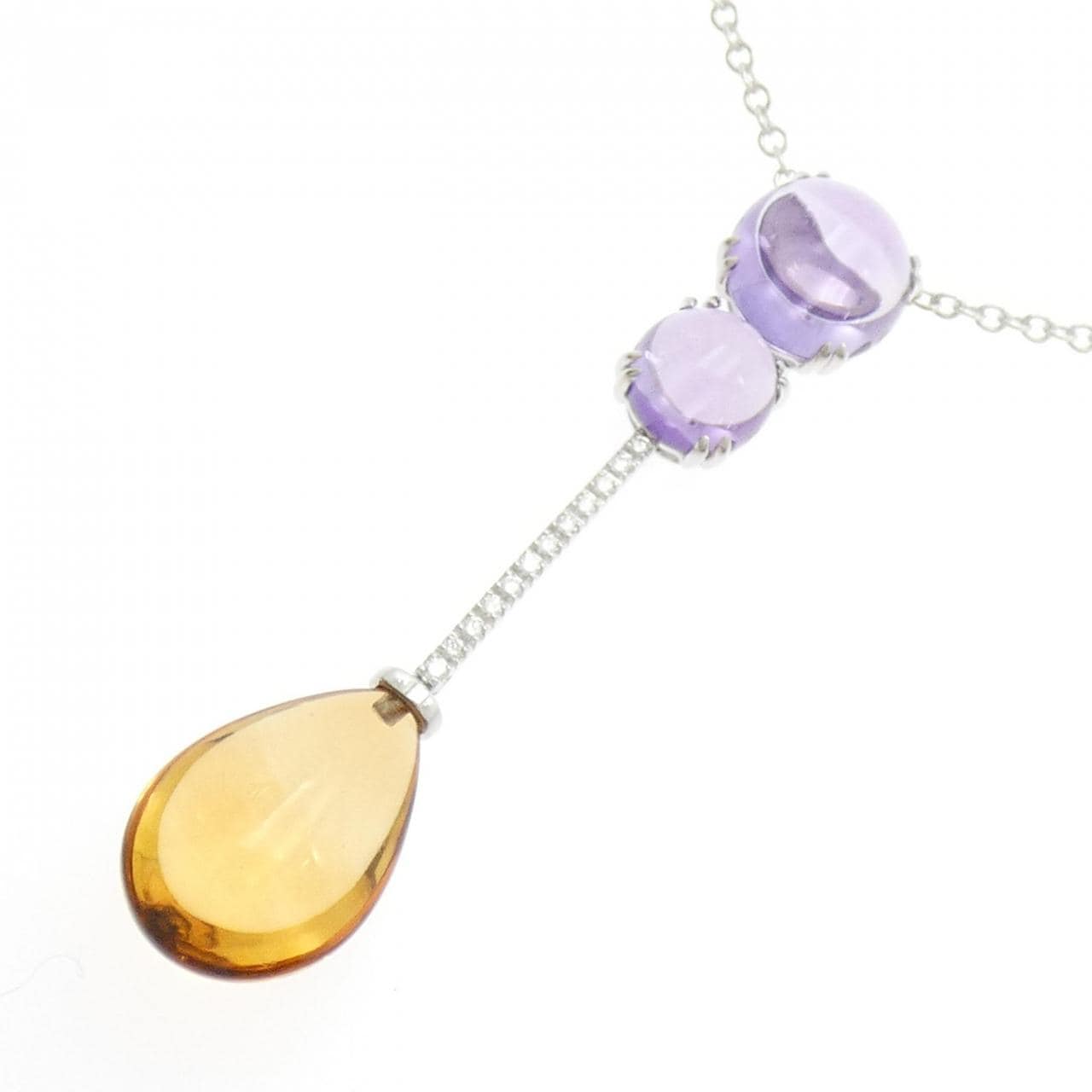 750WG カラーストーン ネックレス