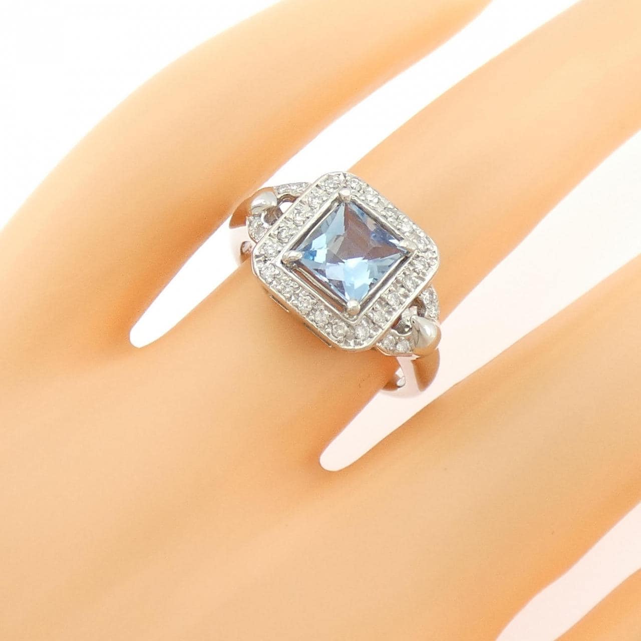 PT900 アクアマリン リング 0.93CT