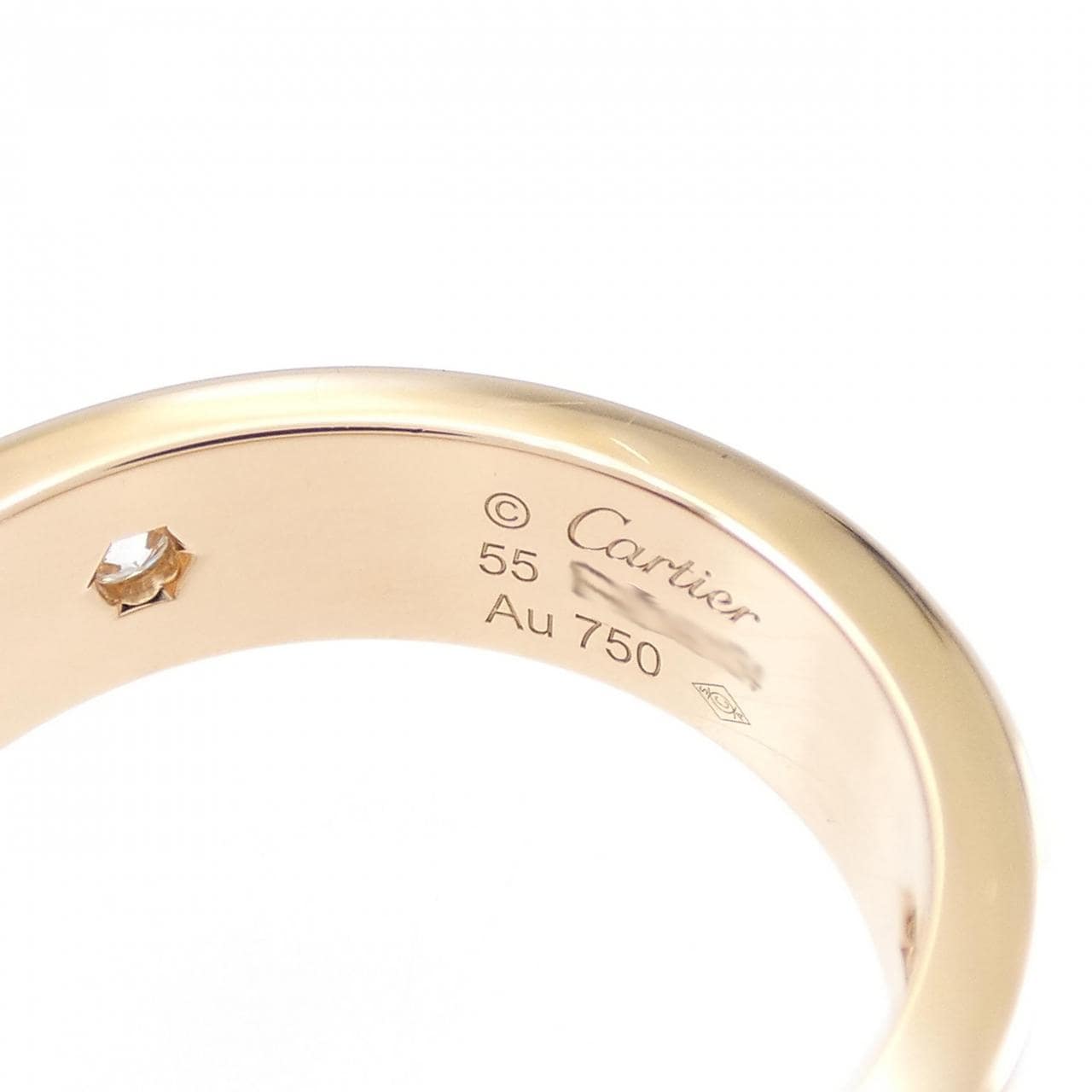 CARTIER LOVE half diamond ring