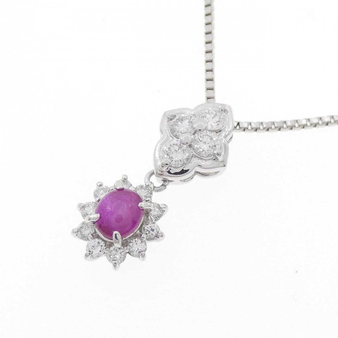 PT900/PT850 スタールビー ネックレス 0.574CT