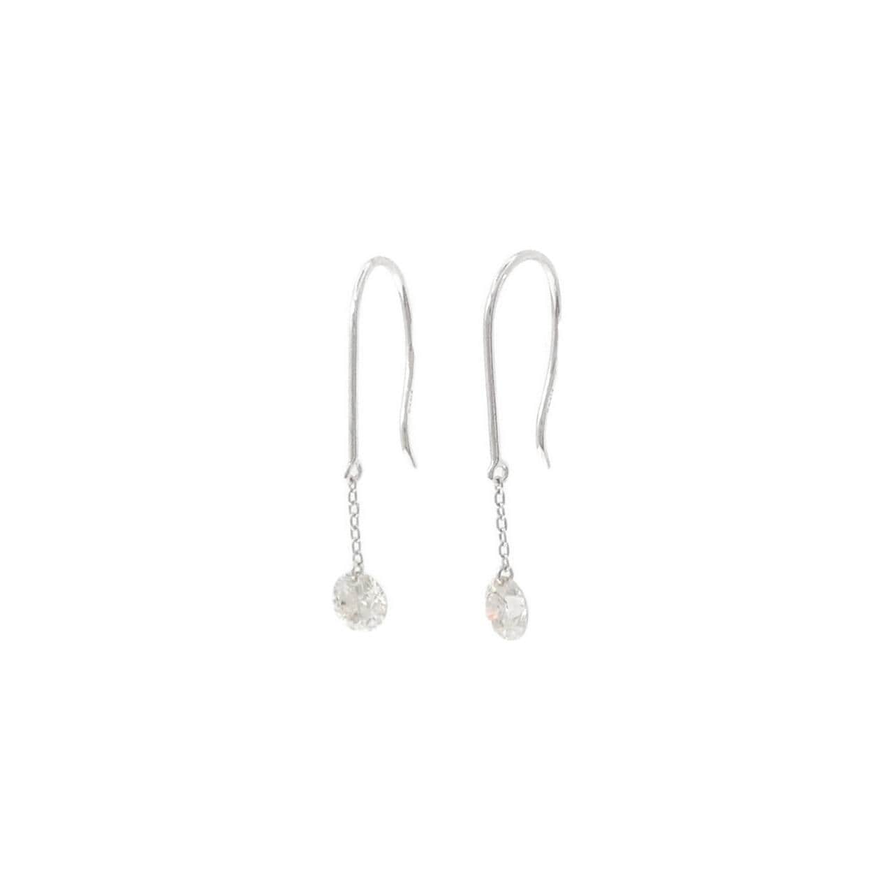 K18WG ダイヤモンド ピアス