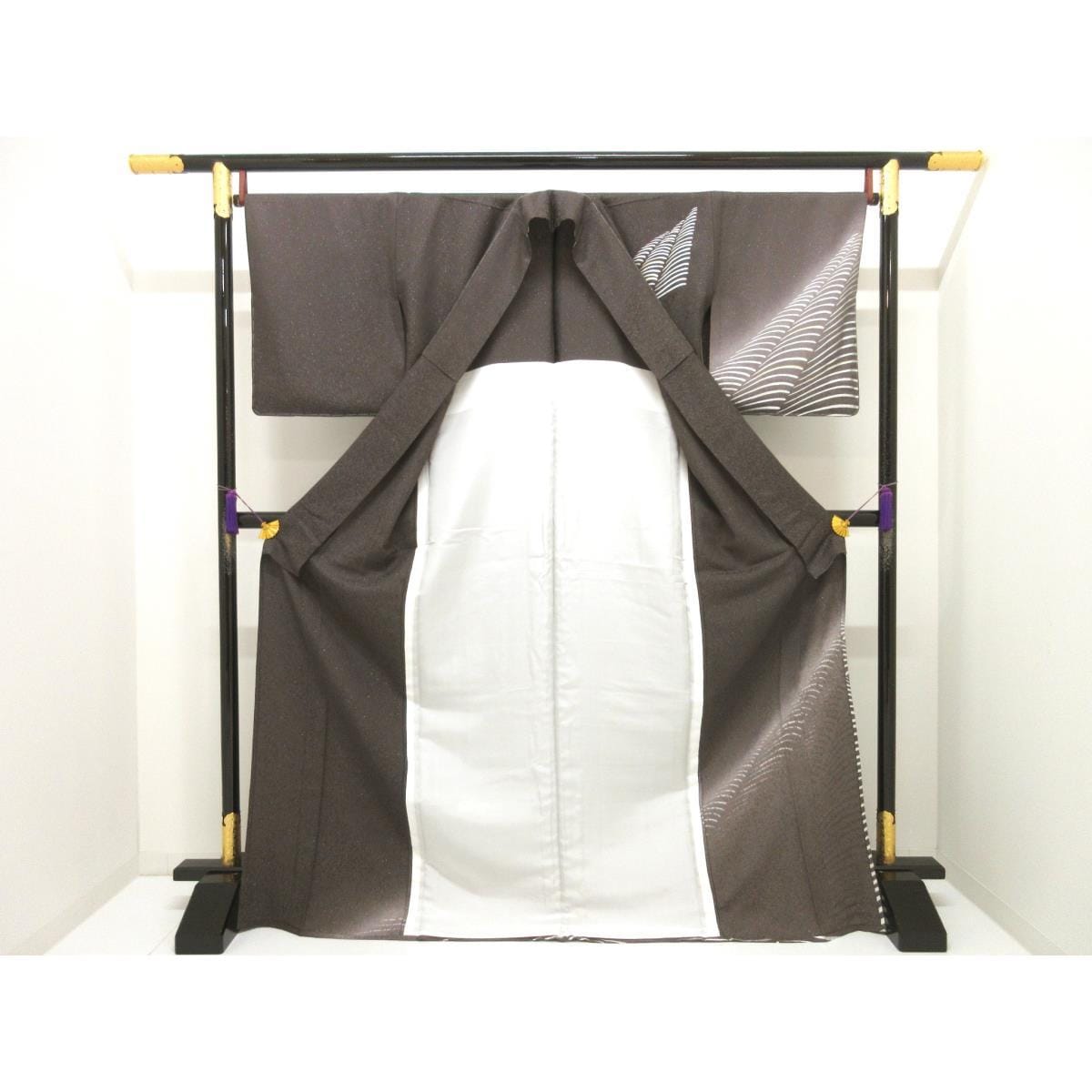 【未使用品】単衣　訪問着　銀彩友禅ボカシ染