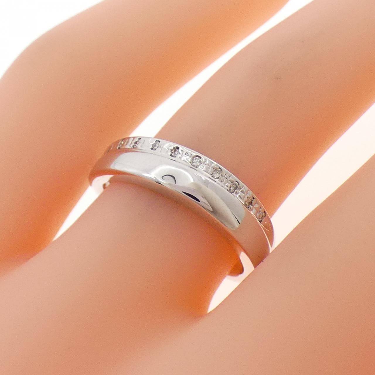 K18WG ダイヤモンド リング 0.05CT