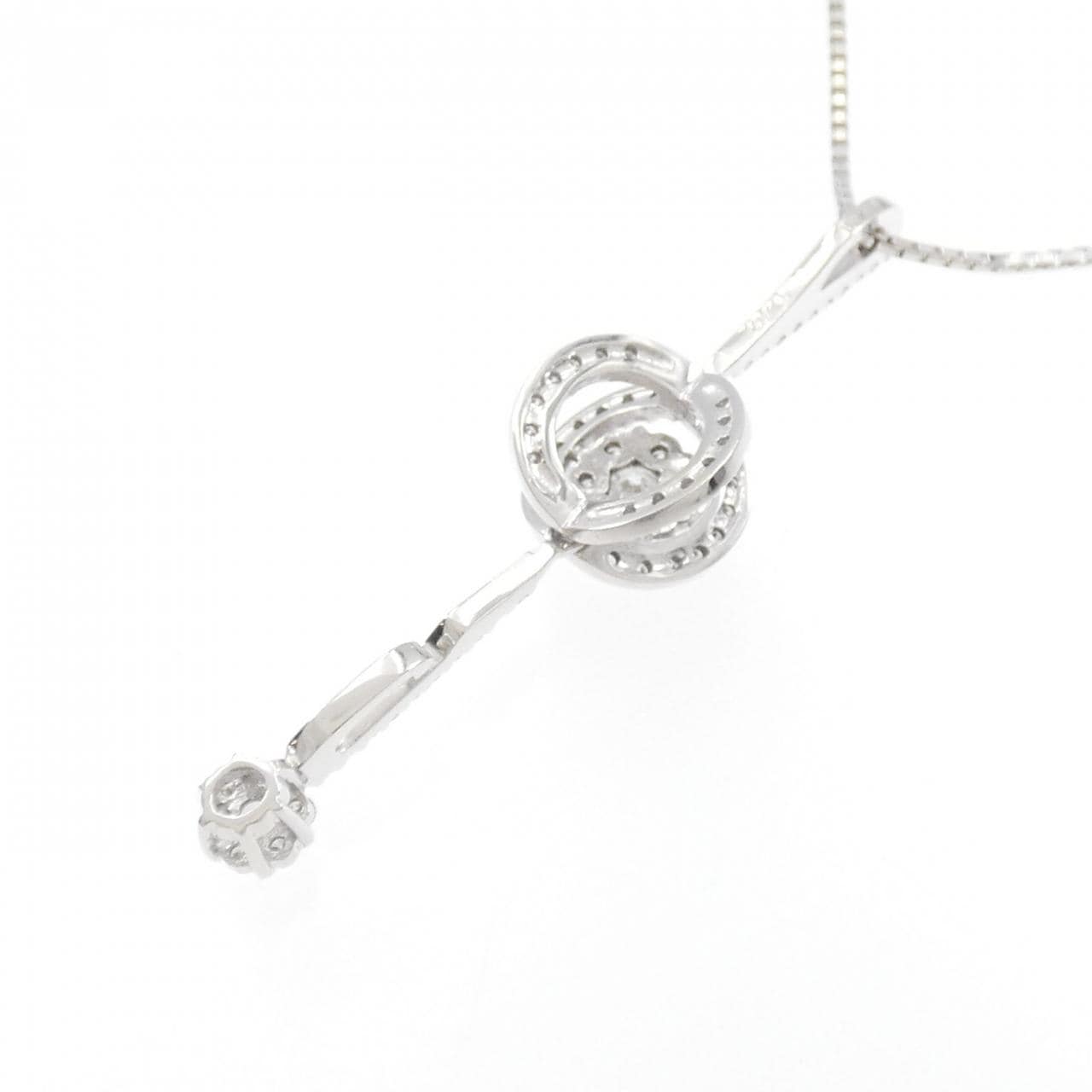 K18WG 2WAY ダイヤモンド ネックレス 0.70CT