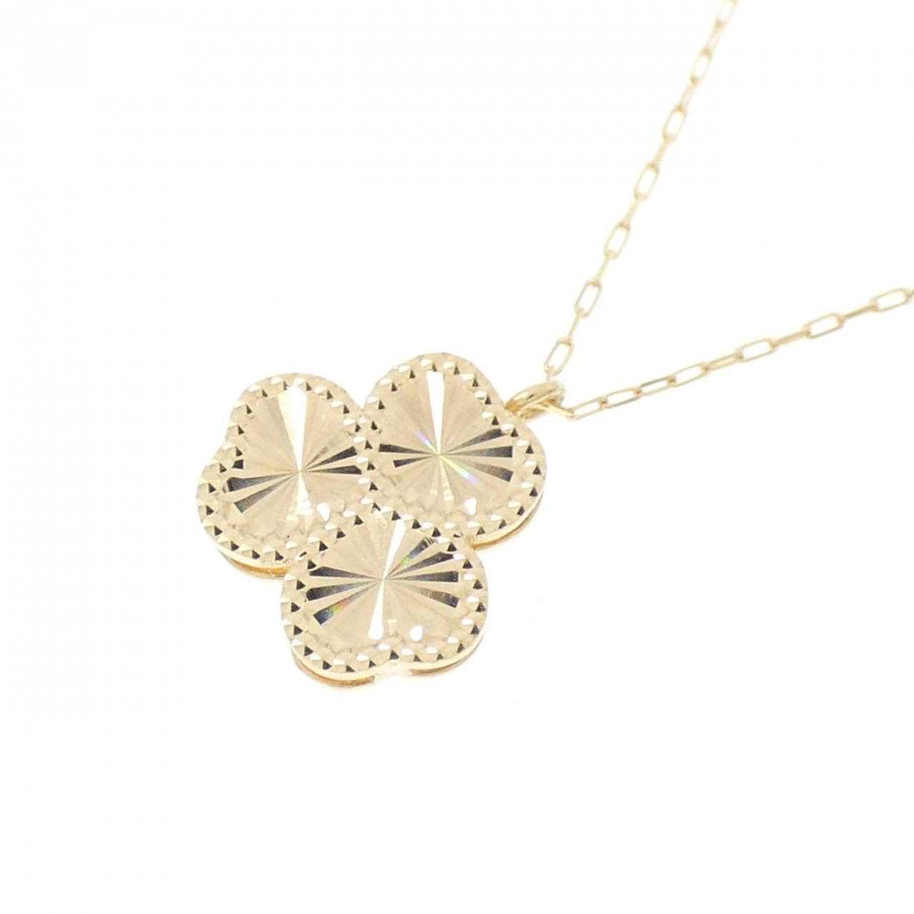 【新品】K18YG クローバー ネックレス