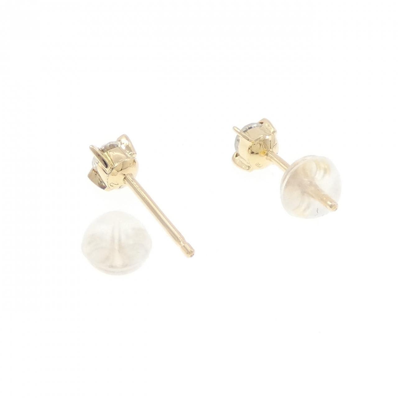 K18YG ソリティア ダイヤモンド ピアス 0.306CT