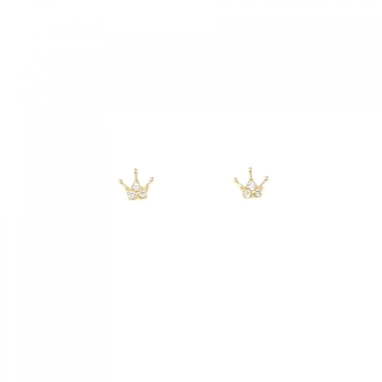 K18YG ダイヤモンド ピアス 0.02CT