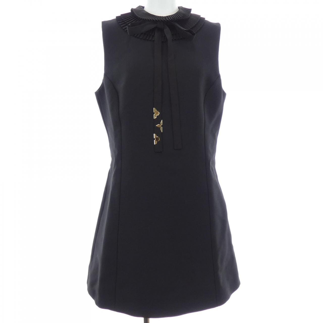 ルイヴィトン LOUIS VUITTON プリーツカラー フィットドレス FTRS08NQA ワンピース