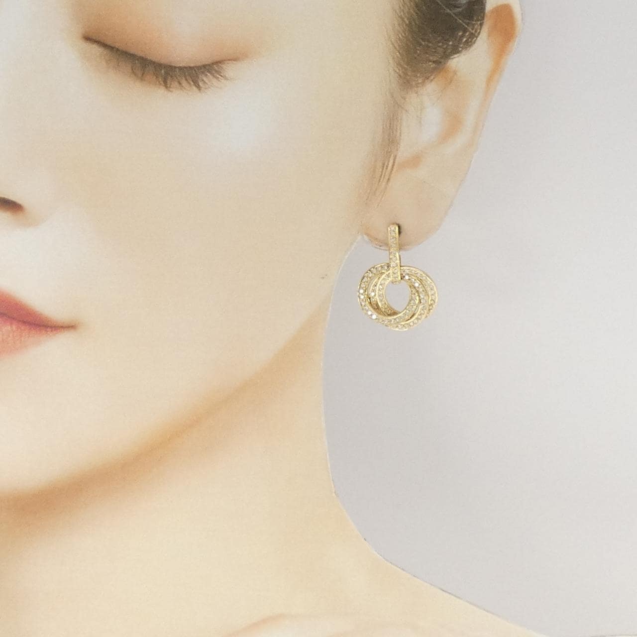 K18YG/750YG ダイヤモンド ピアス 1.13CT