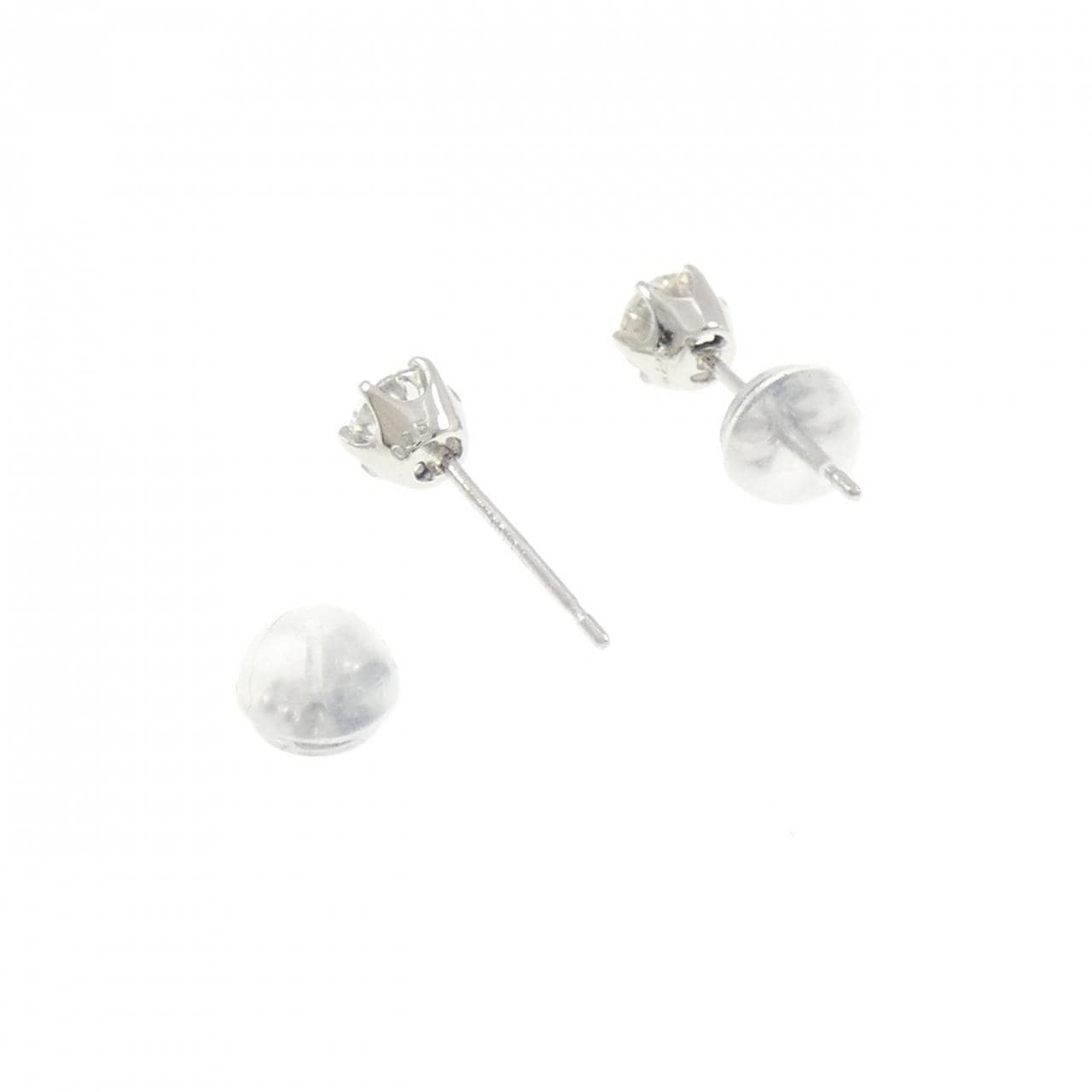 PT900 ソリティア ダイヤモンド ピアス 0.50CT