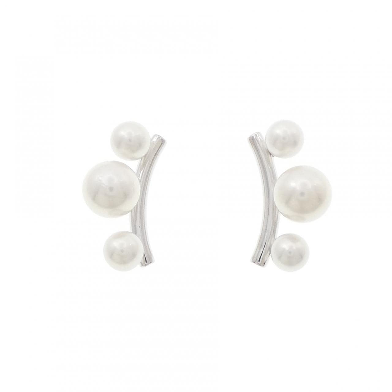 K18WG アコヤパール ピアス