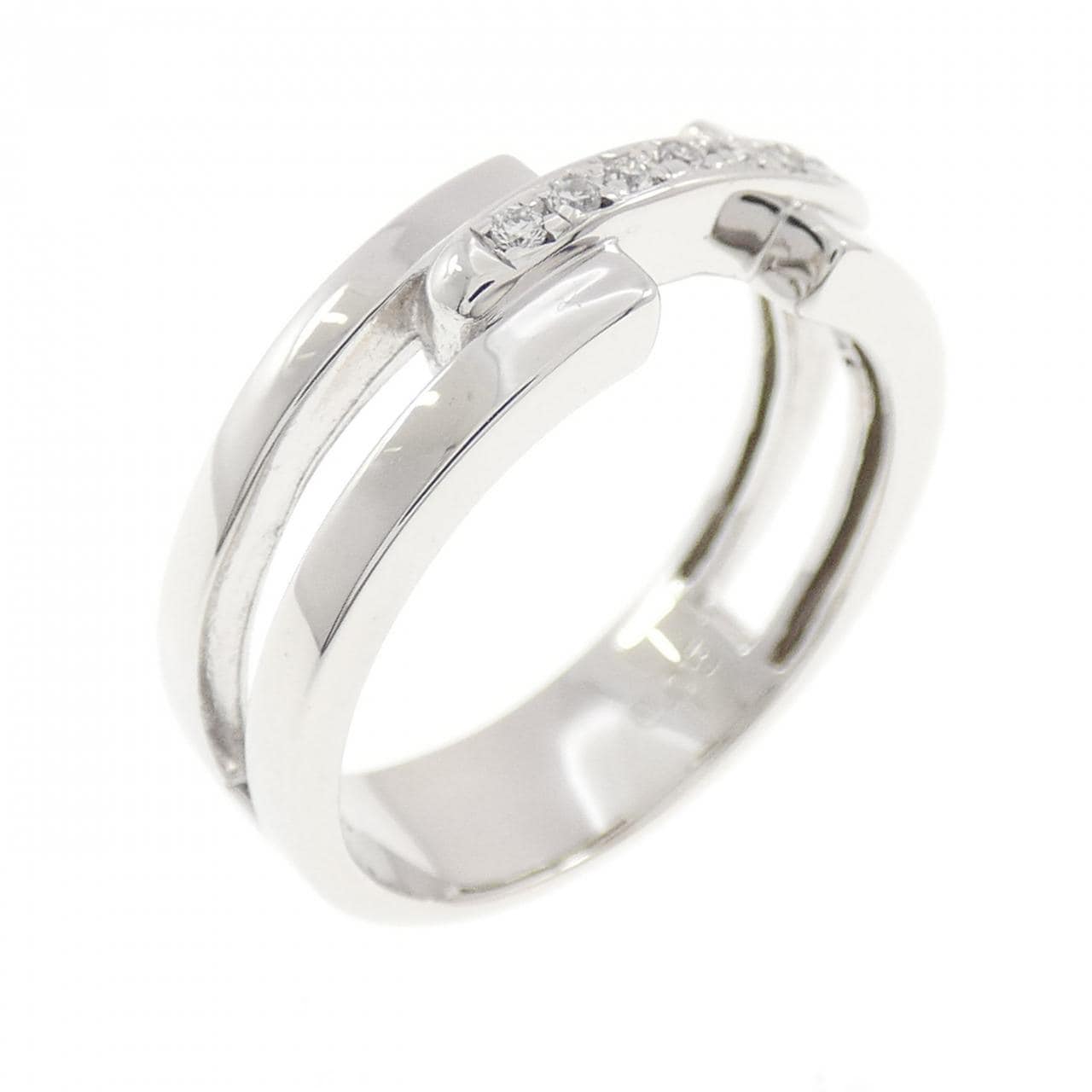K18WG ダイヤモンド リング 0.05CT