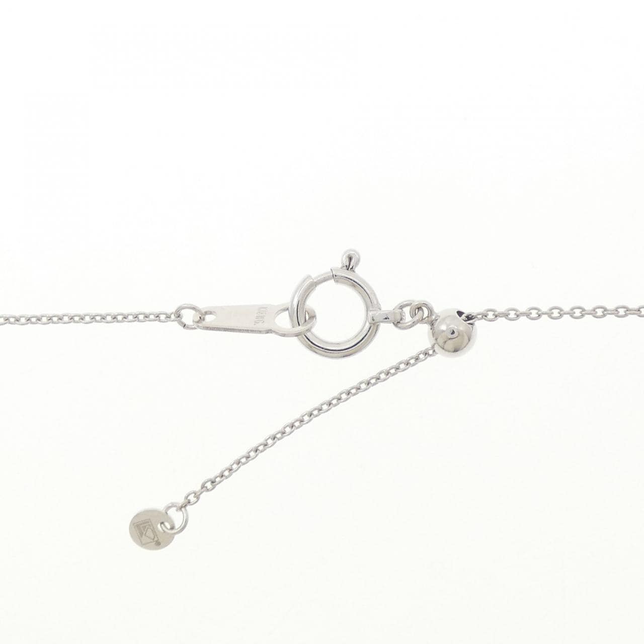K18WG スノーフレーク ダイヤモンド ネックレス 0.18CT