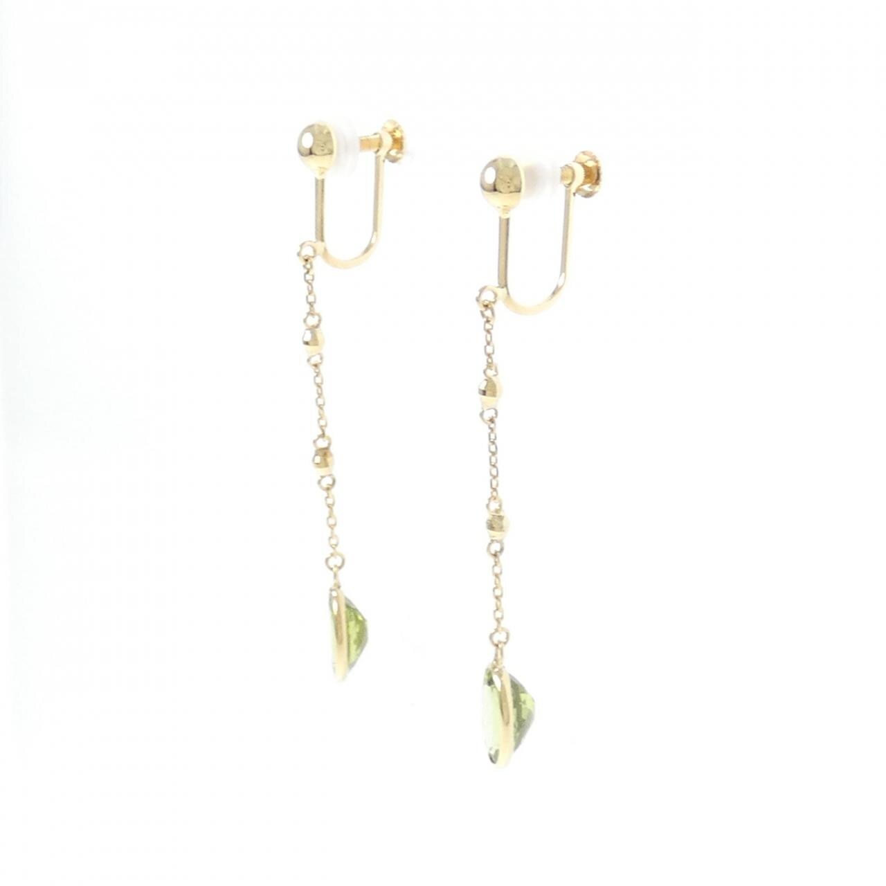 K18YG Peridot Earrings