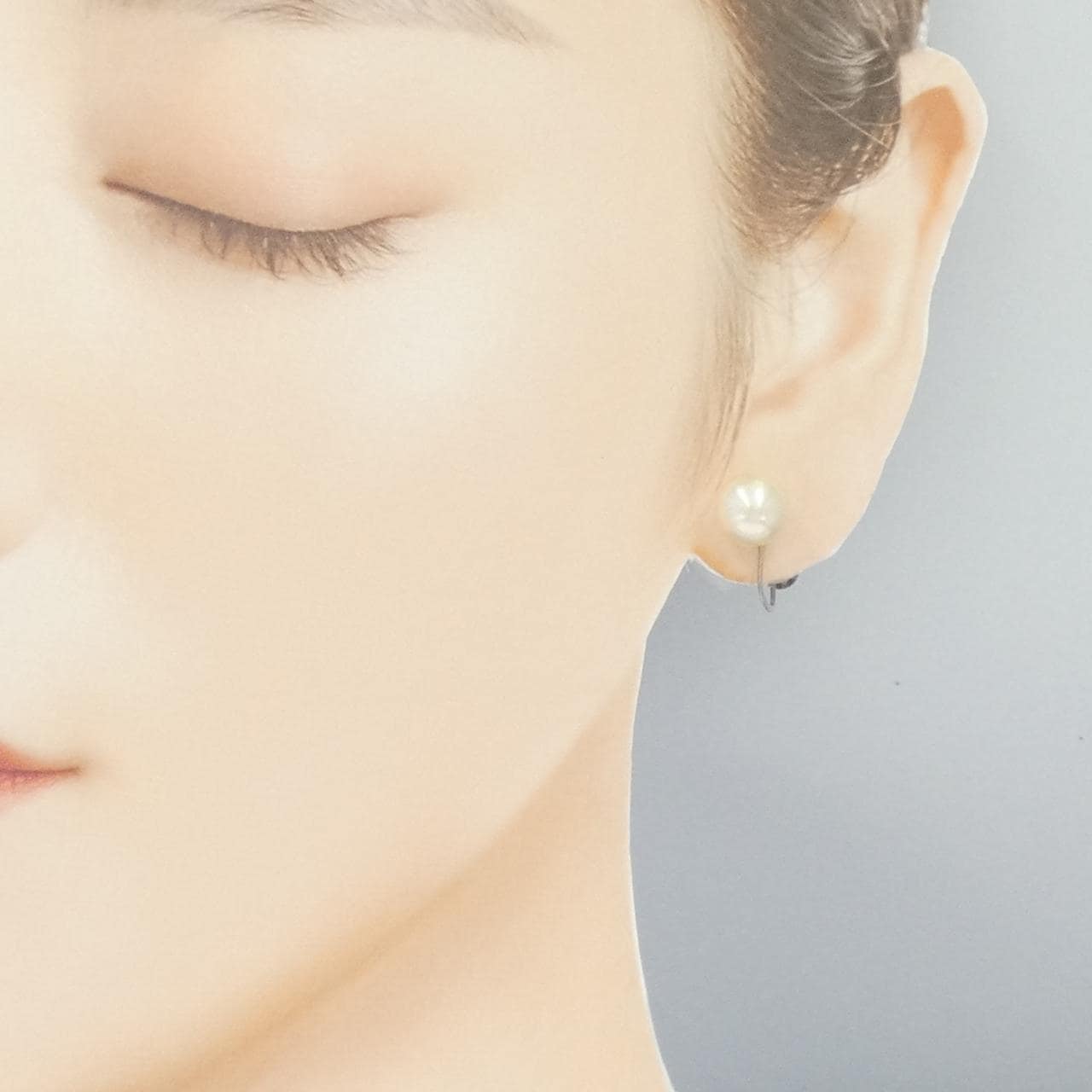 K14WG Akoya pearl earrings 8.6mm