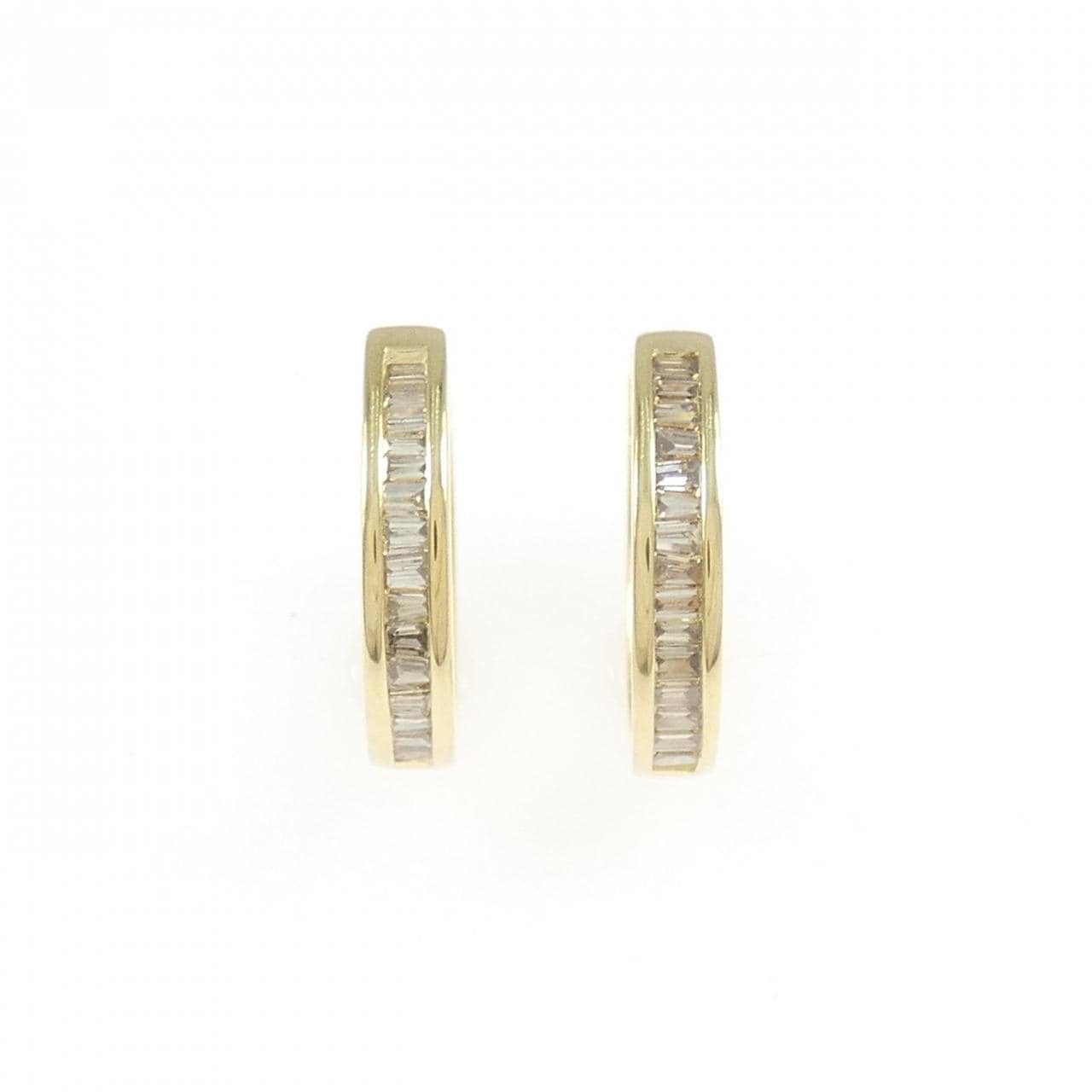 K18YG ダイヤモンド フープ ピアス 0.44CT