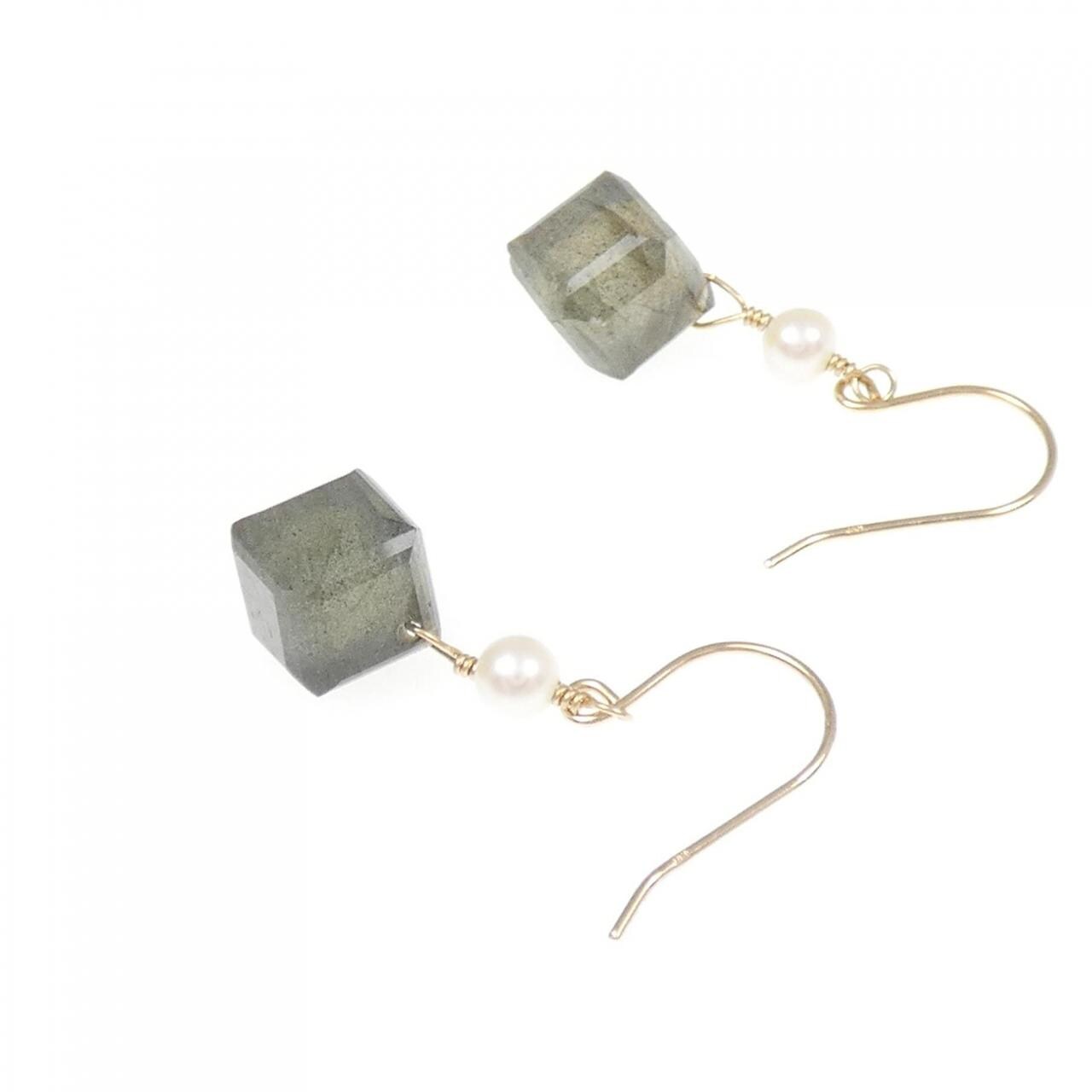 【新品】K10YG 淡水パール ピアス