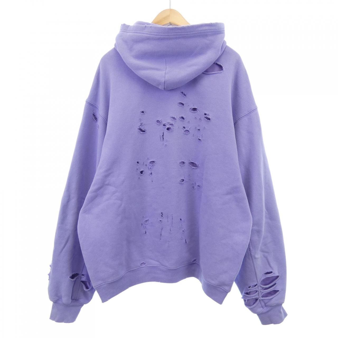 バレンシアガ BALENCIAGA キャップスデストロイドフーディープルオーバー 659403 TKVB6 UNISEX パーカー