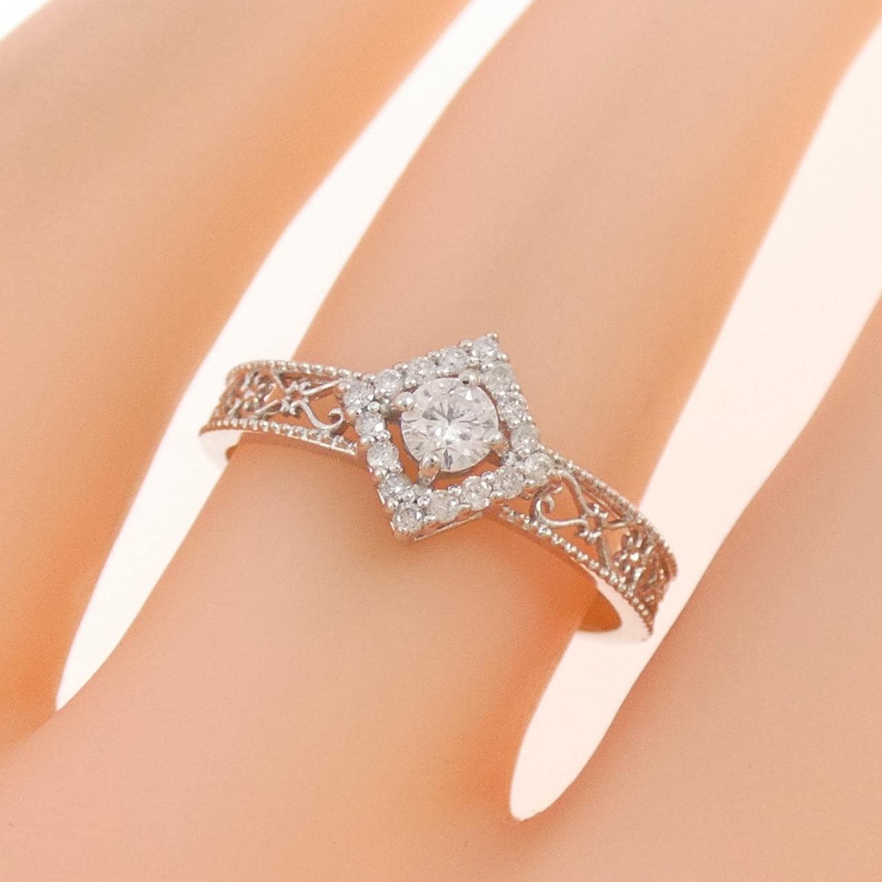 K10WG ダイヤモンド リング 0.20CT