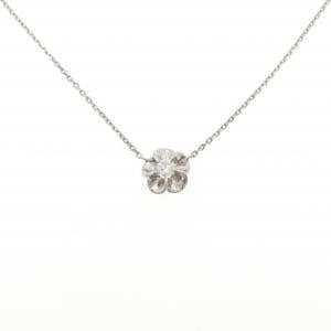 PT/PT850 フラワー ダイヤモンド ネックレス 0.29CT