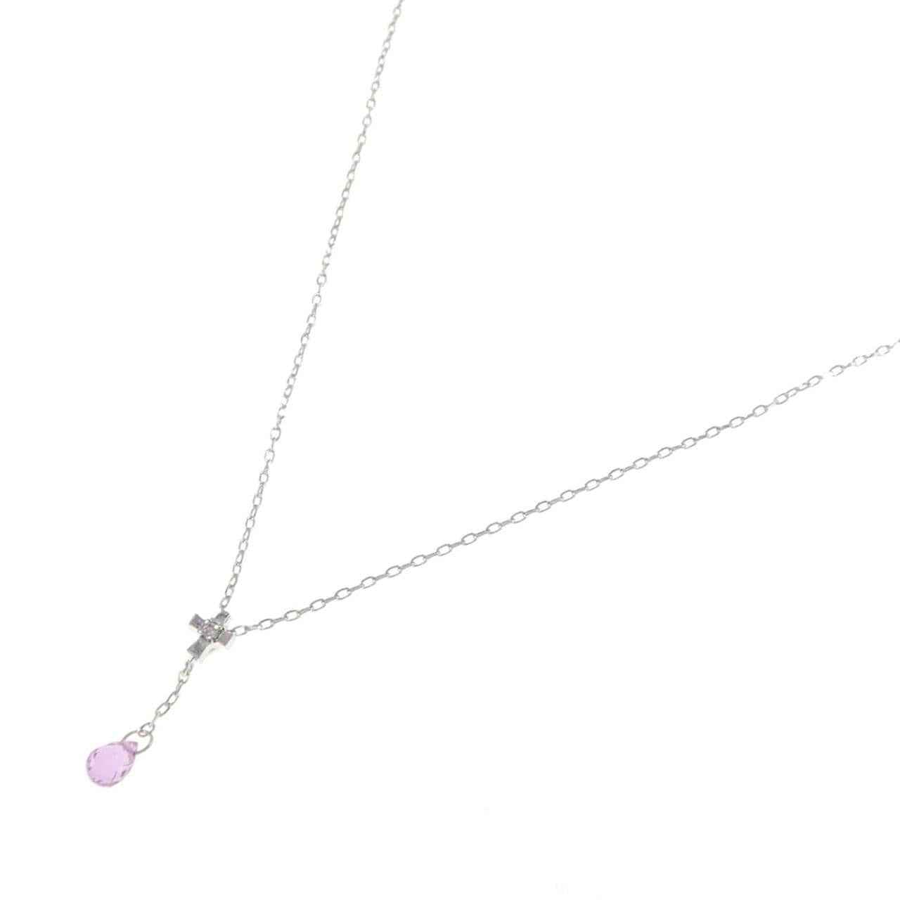 K18WG クロス サファイヤ ネックレス 0.55CT