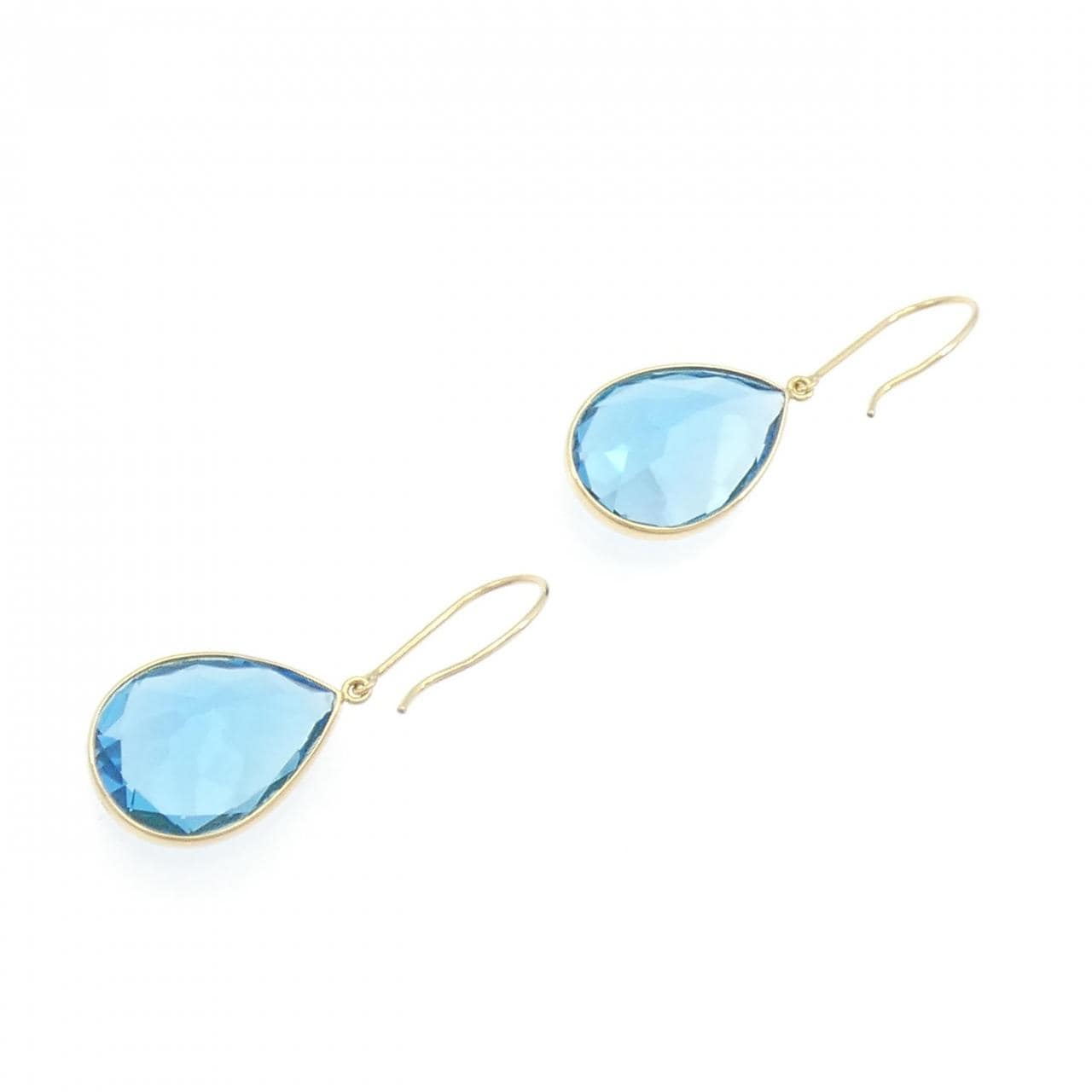 ジーエスティービー ブルートパーズ ピアス 18.00CT