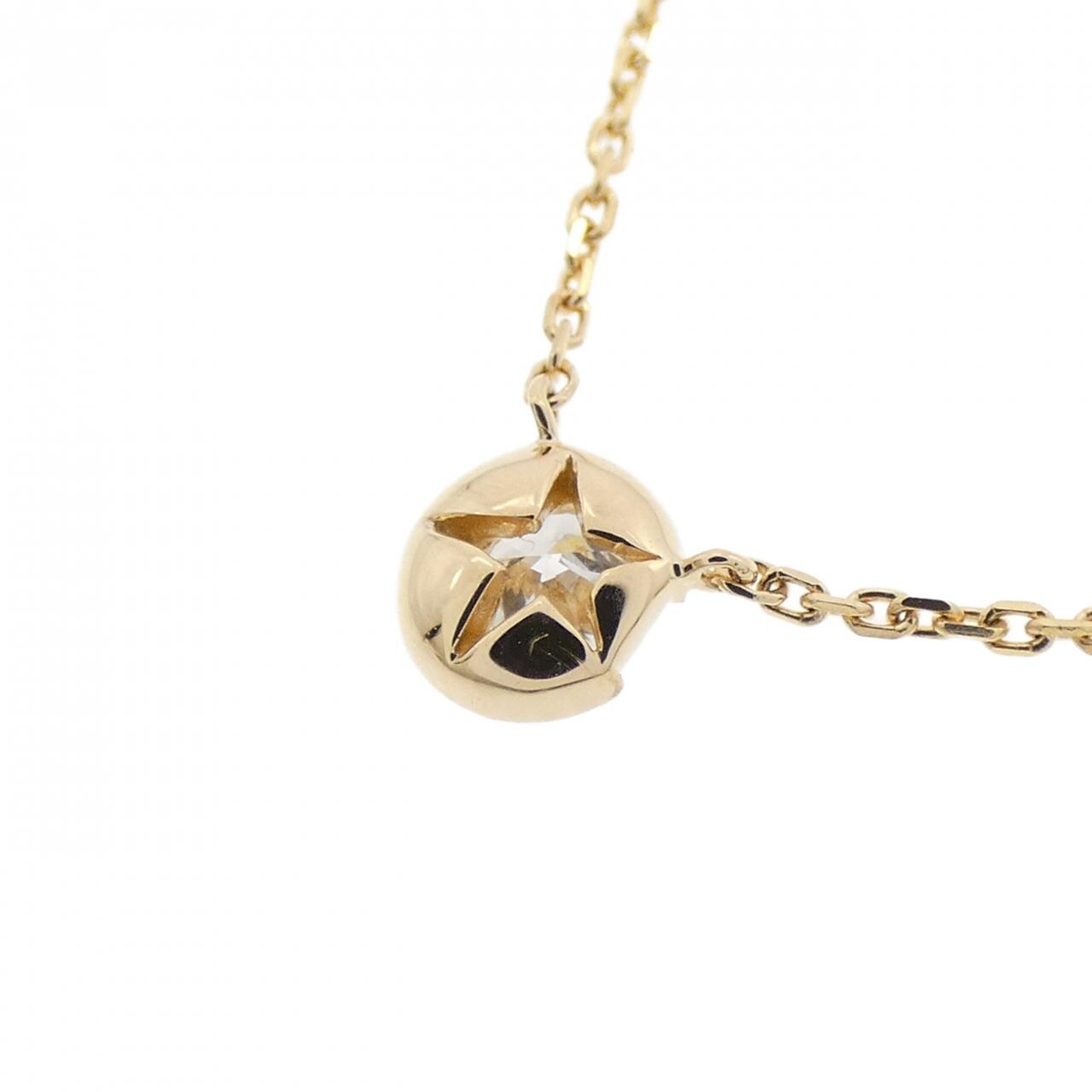 スタージュエリー ムーンセッティング ネックレス 0.10CT