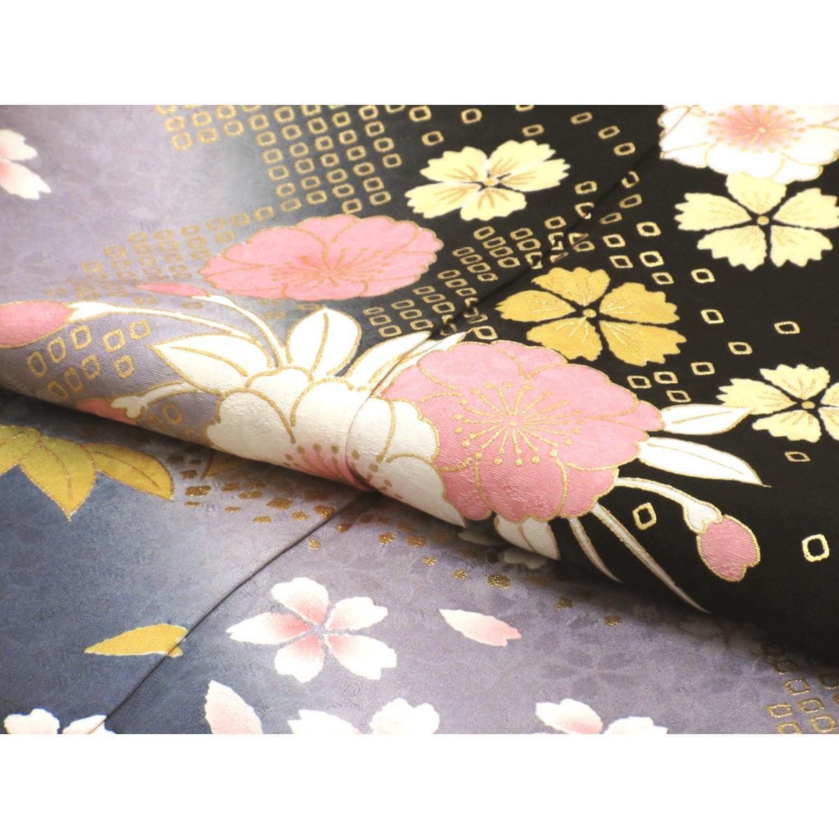 【未使用品】振袖　友禅金彩加工　ボカシ染