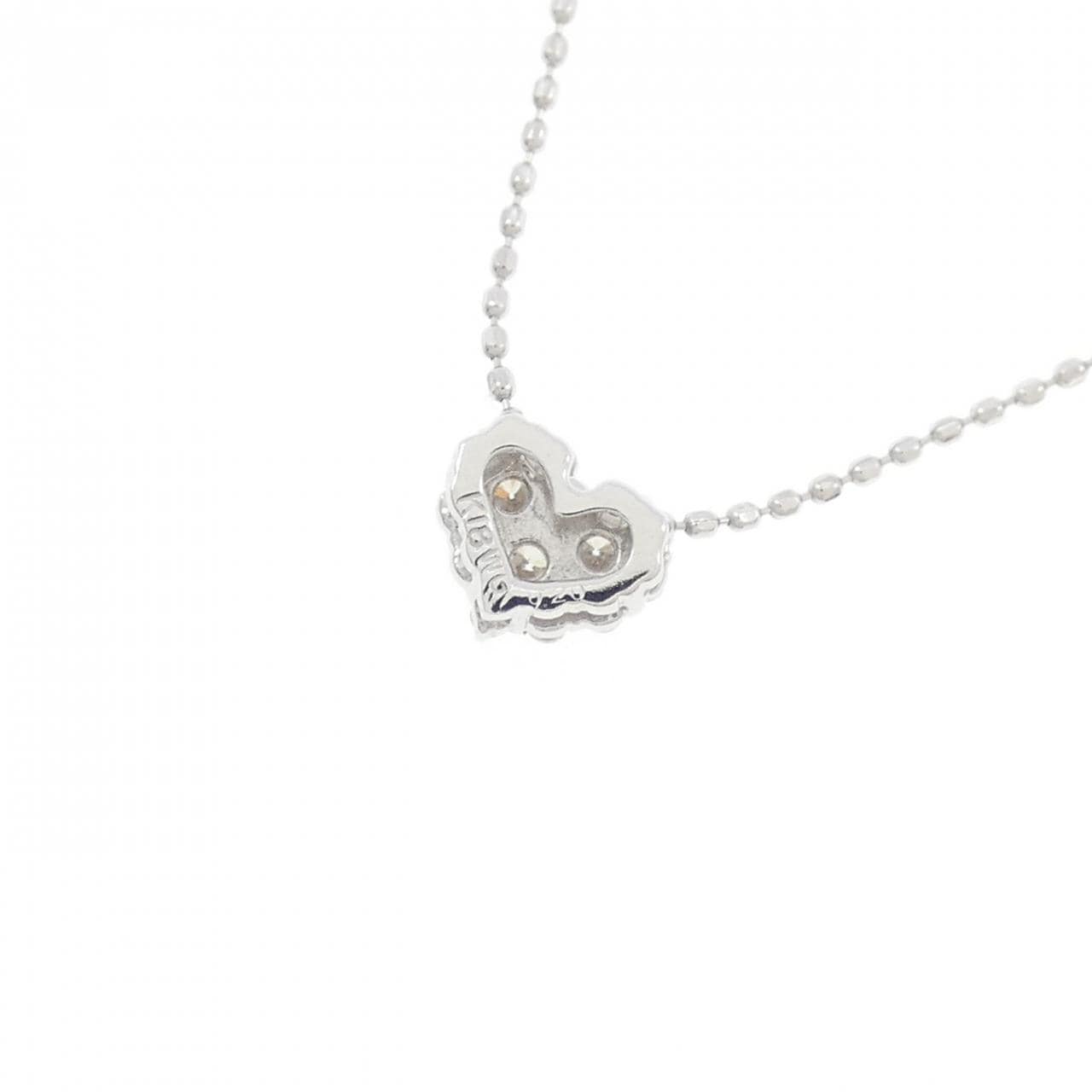 K18WG ハート ダイヤモンド ネックレス 0.20CT