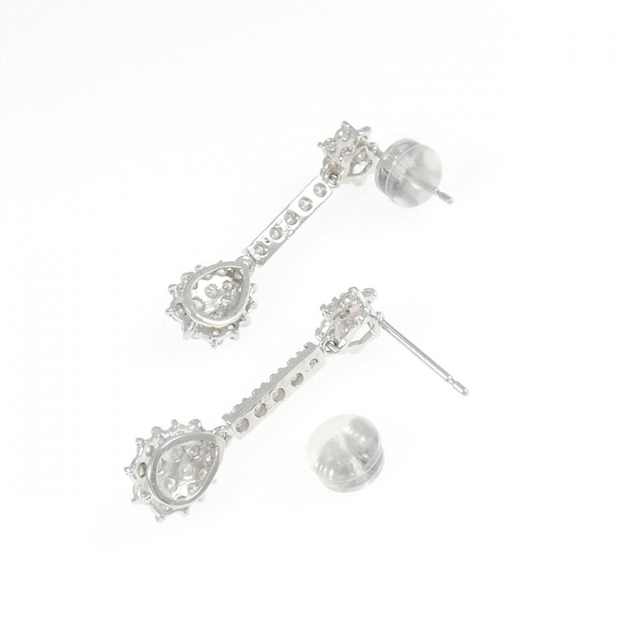 PT900 ダイヤモンド ピアス 1.00CT