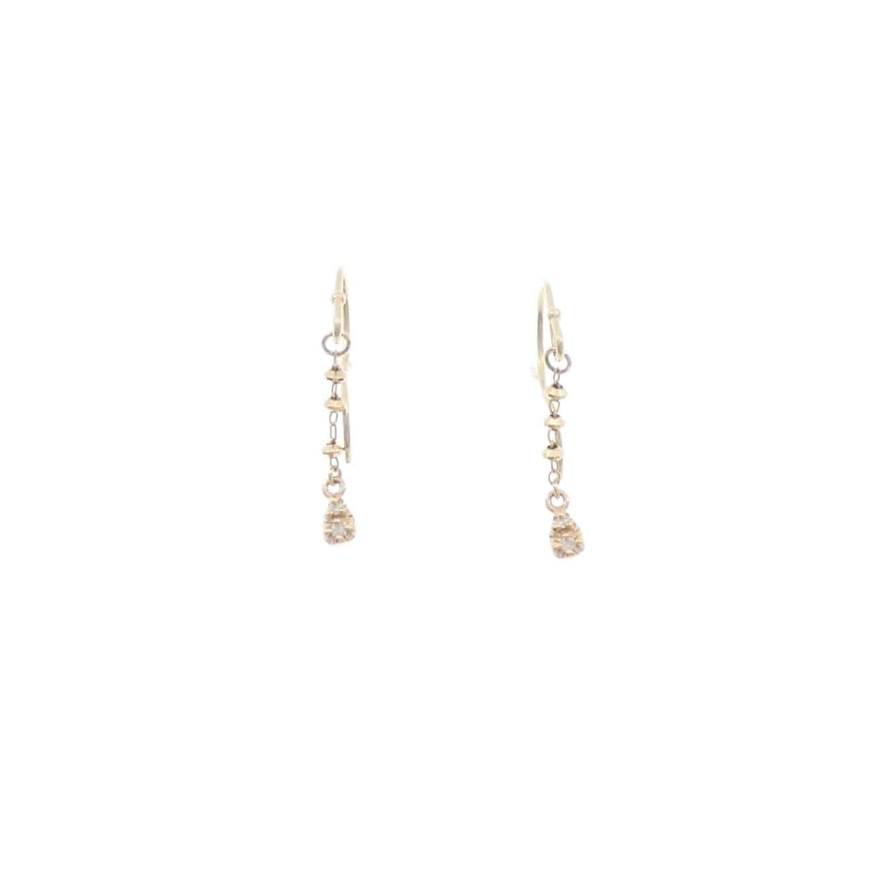 K10YG ダイヤモンド ピアス