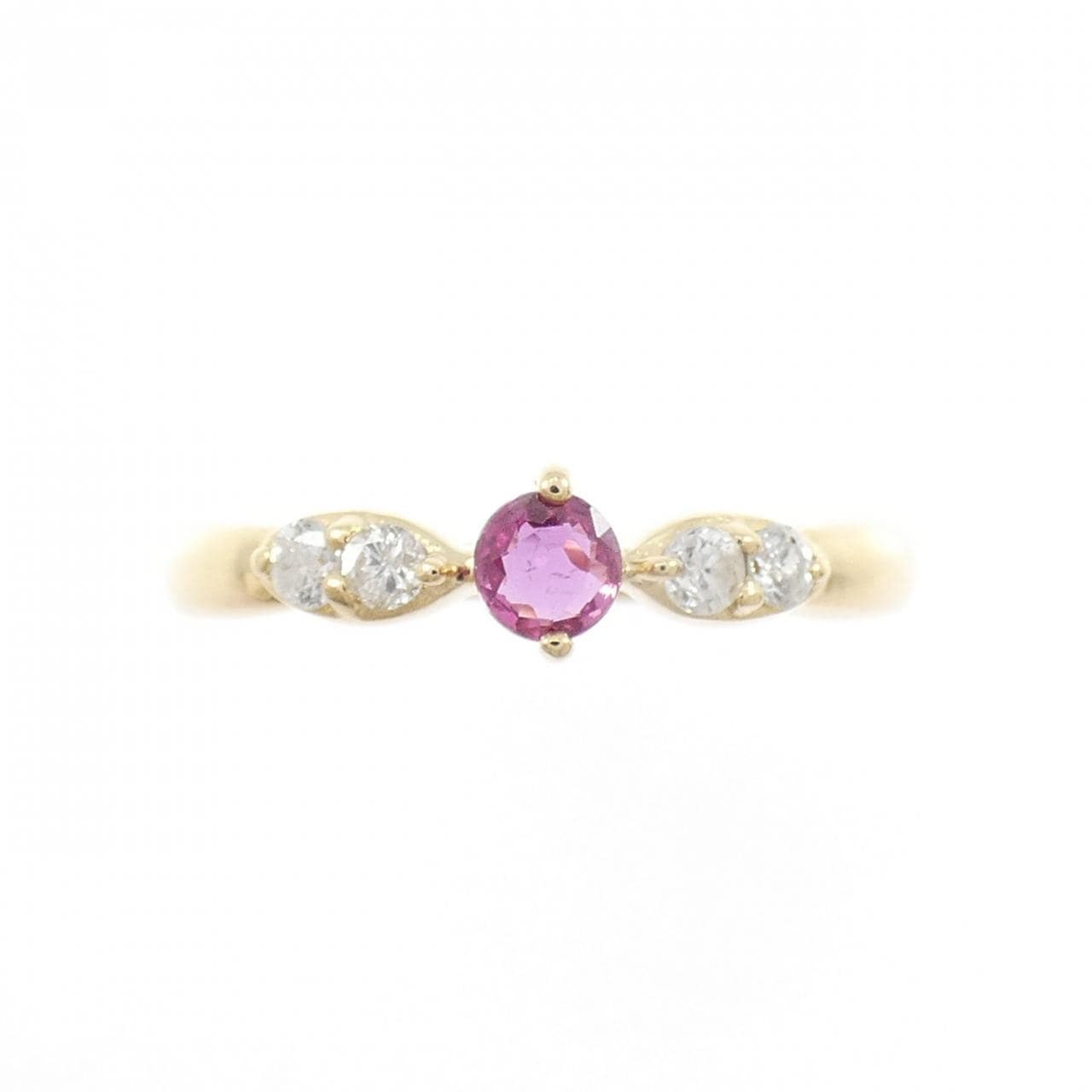 K18YG ルビー リング